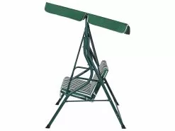 Beliani 3-istuttava Puutarhakeinu Vihreä/valkoinen CHAPLIN -Beliani-myymälä undef src sa picid 406337 type whitesh image