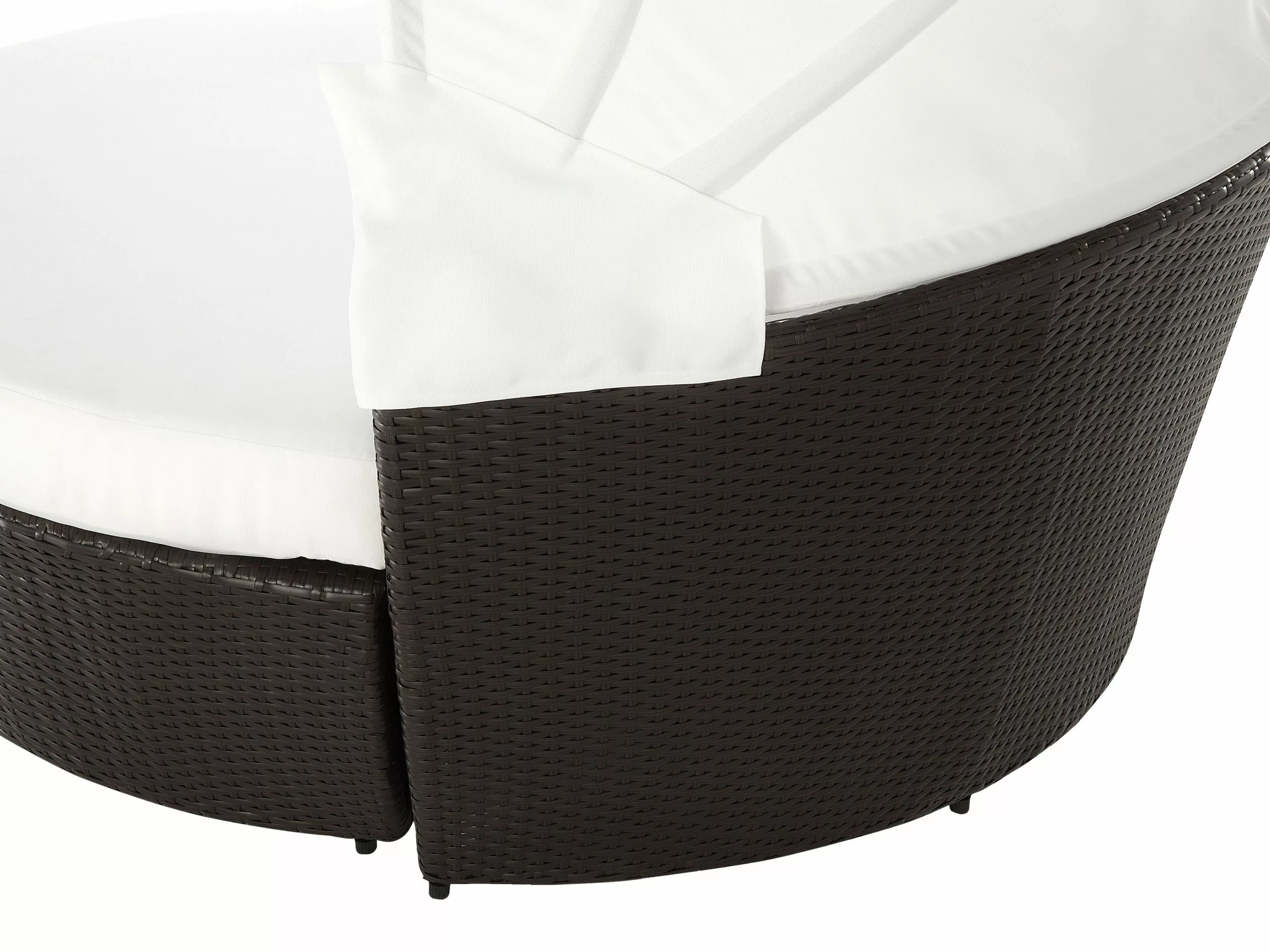 Beliani Aurinkovuode Polyrottinki Pöytä Tummanruskea SYLT LUX - Image 6