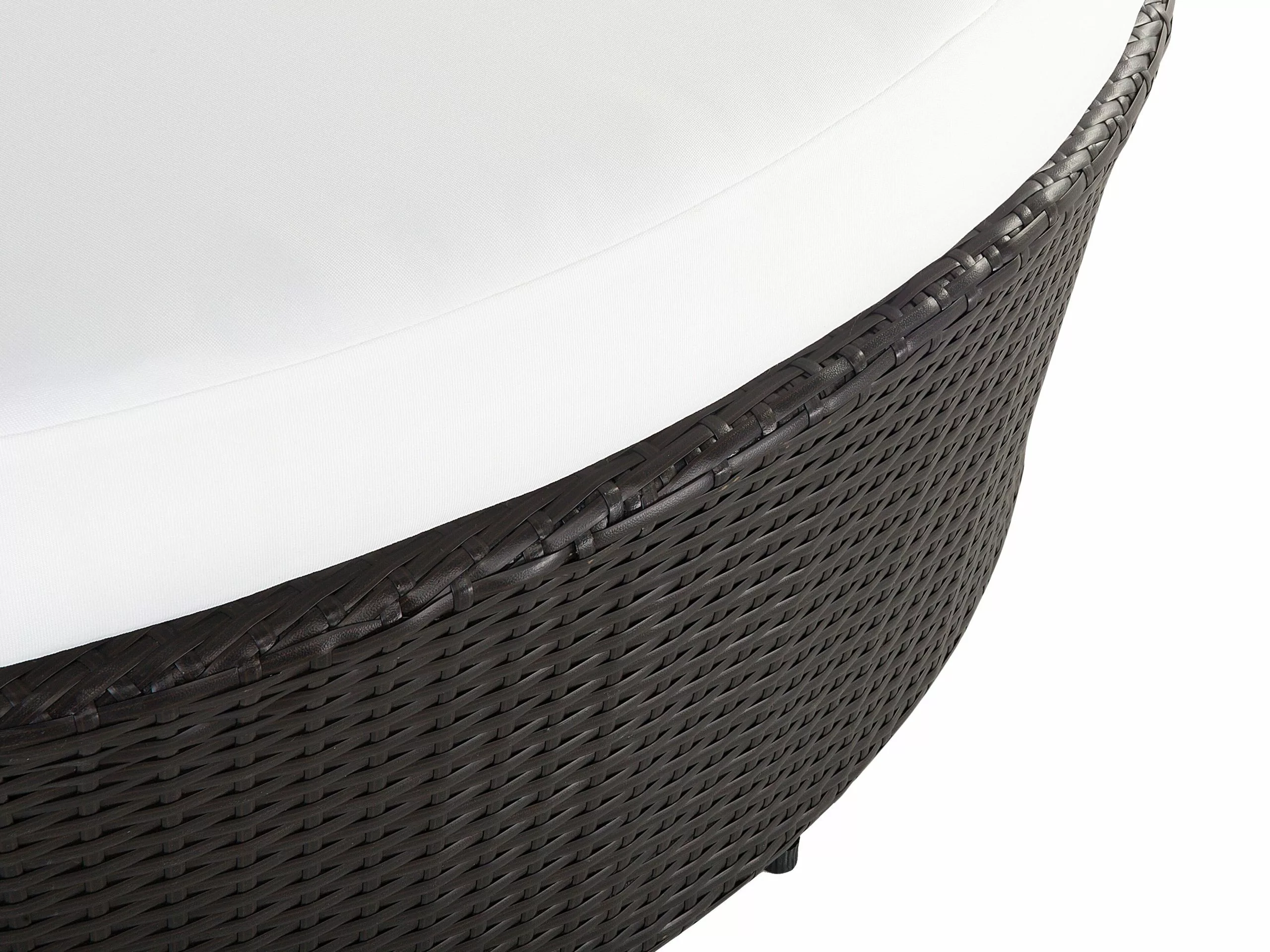 Beliani Aurinkovuode Polyrottinki Pöytä Tummanruskea SYLT LUX - Image 7