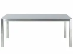 Beliani Puutarhapöytä Lasitasolla Musta 180 X 90 Cm GROSSETO -Beliani-myymälä undef src sa picid 674085 type whitesh image