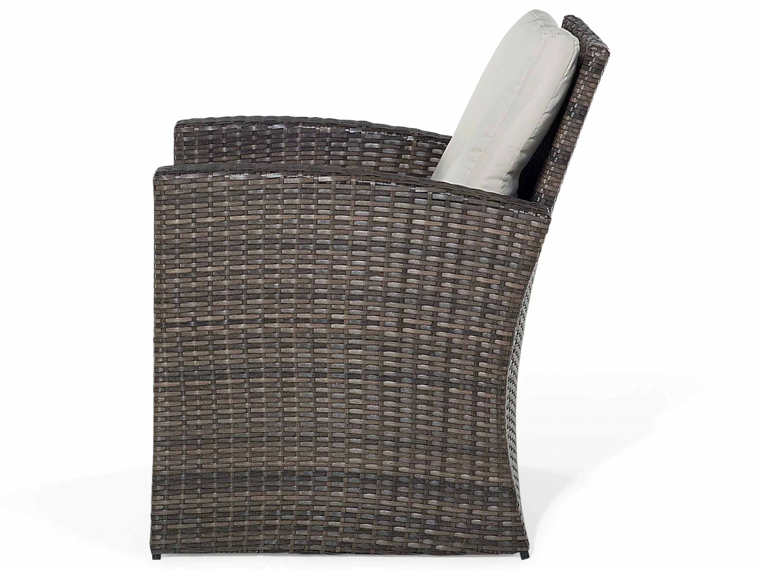 Beliani Ruskea 4-istuttava PE-rottinkinen Ulkosohvaryhmä LUCA - Image 4