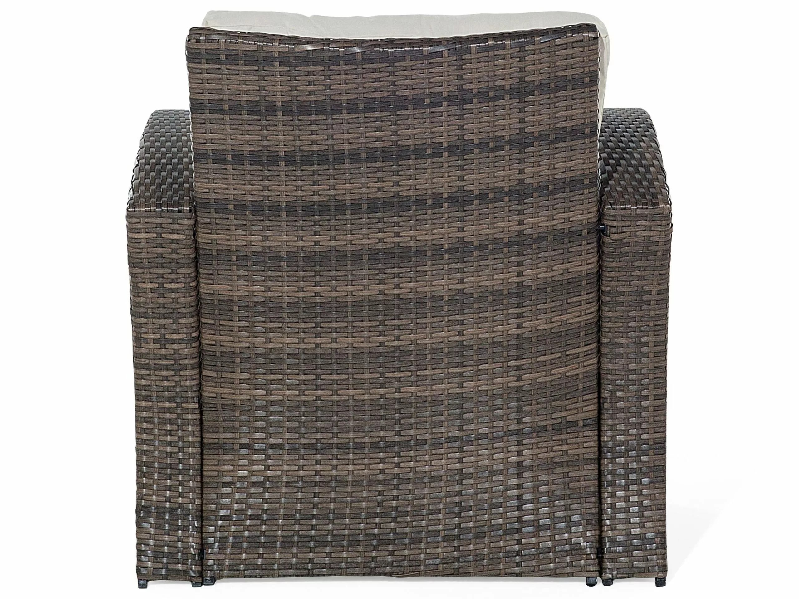 Beliani Ruskea 4-istuttava PE-rottinkinen Ulkosohvaryhmä LUCA - Image 5