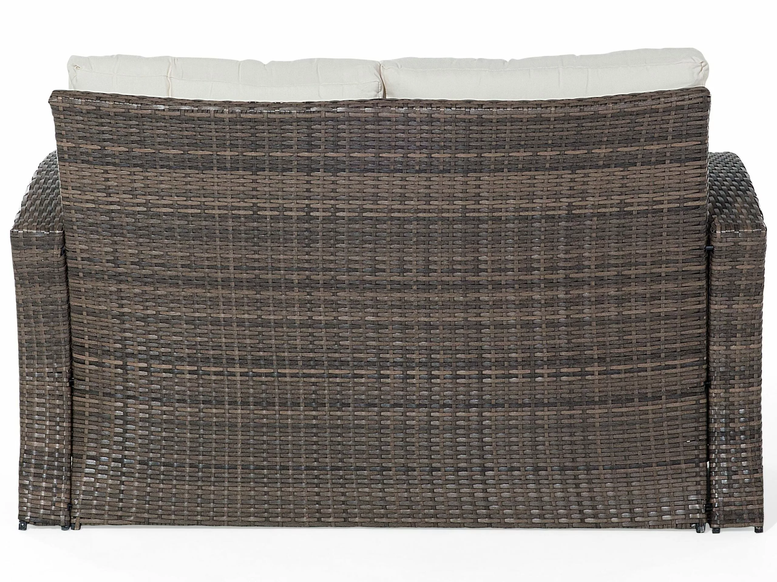 Beliani Ruskea 4-istuttava PE-rottinkinen Ulkosohvaryhmä LUCA - Image 8