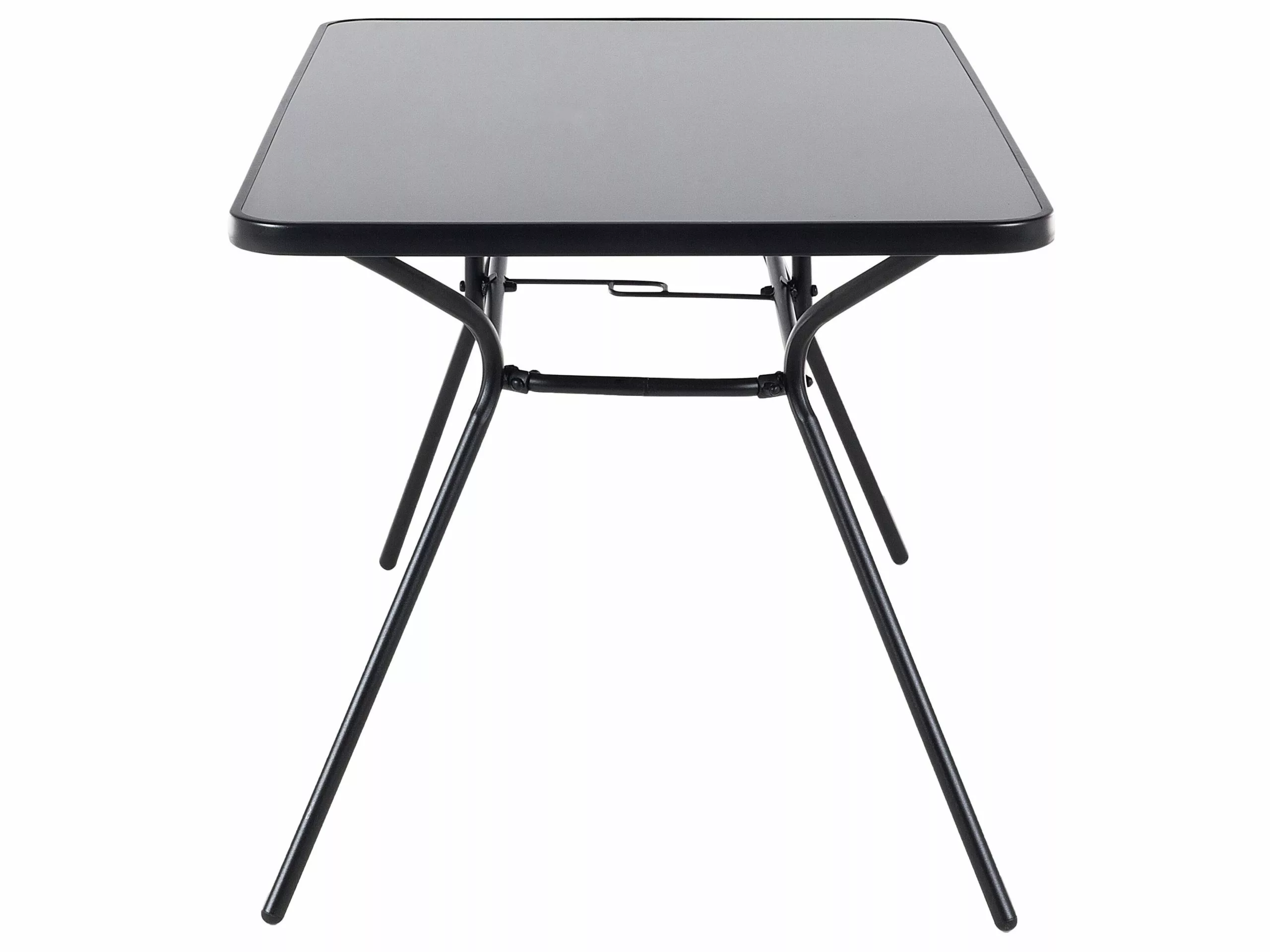 Beliani 6-istuttava Ulkoruokailuryhmä Teräs Musta LIVO - Image 8