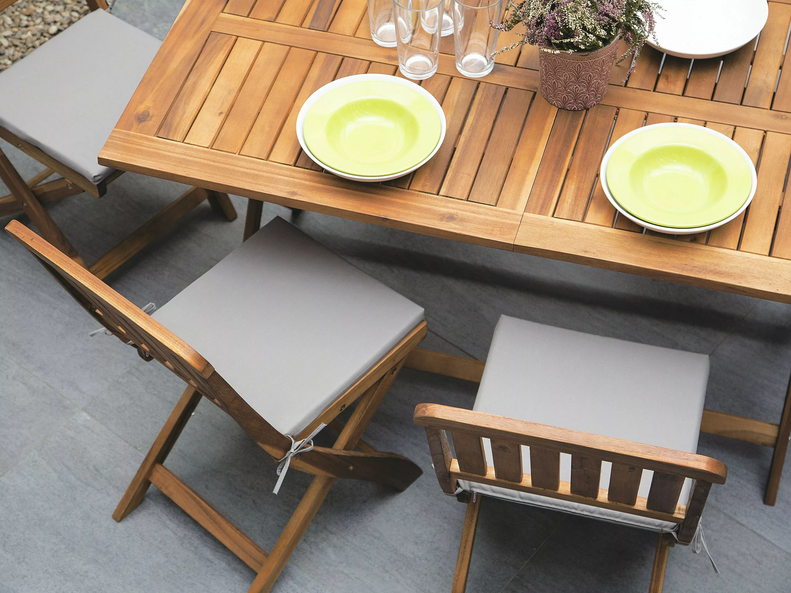 Beliani Puutarhapöytä Tumma Akasiapuu 140 X 75 Cm CENTO - Image 3