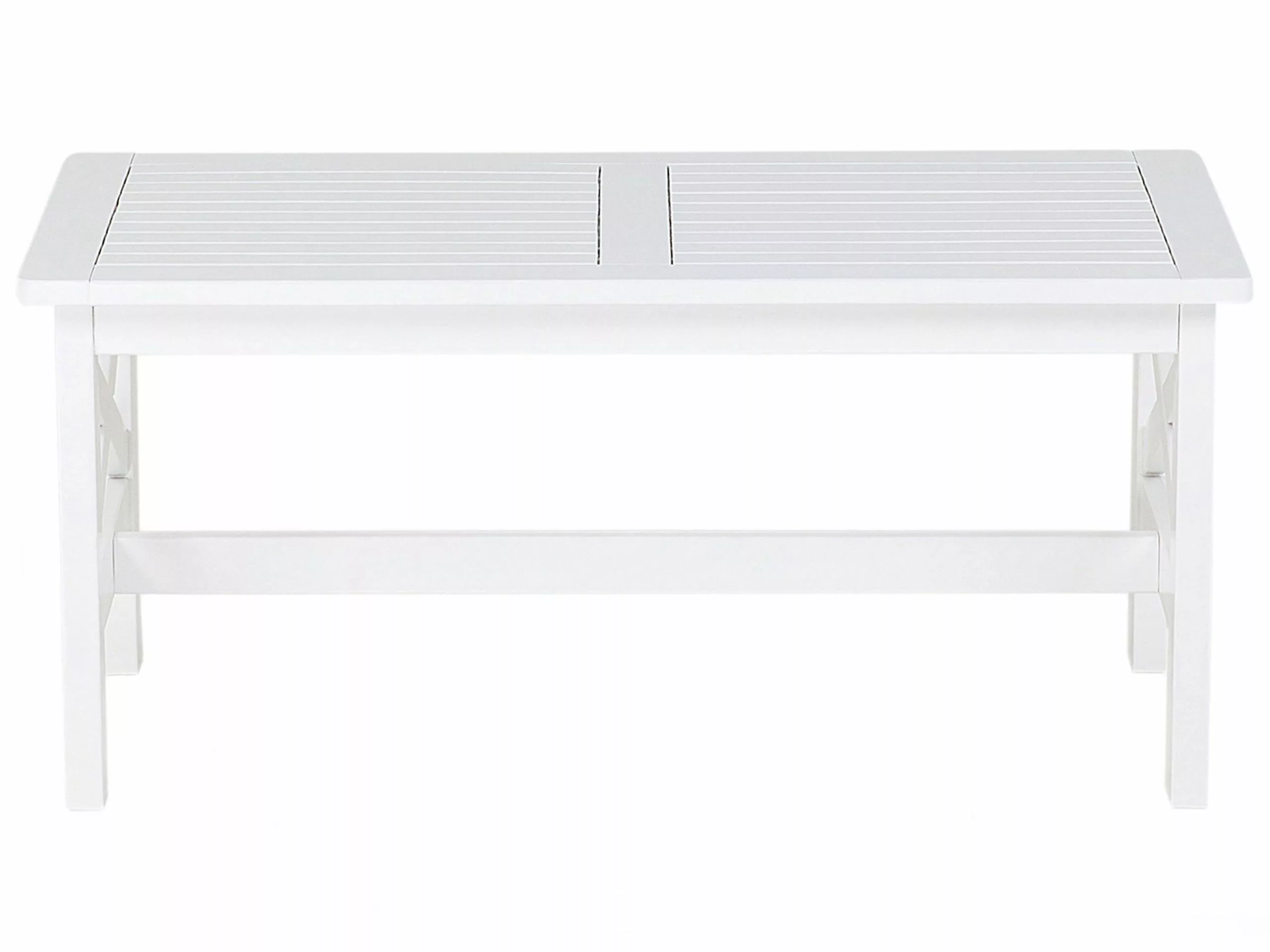 Beliani Puutarhapöytä Akasiapuu Valkoinen 100 Cm BALTIC 7 Beliani Puutarhapöytä Akasiapuu Valkoinen 100 Cm BALTIC - Image 5