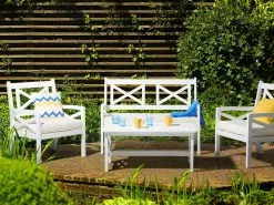 Beliani Puutarhapöytä Akasiapuu Valkoinen 100 Cm BALTIC 15 Beliani Puutarhapöytä Akasiapuu Valkoinen 100 Cm BALTIC -Beliani-myymälä undef src sa picid 702012 type whitesh image