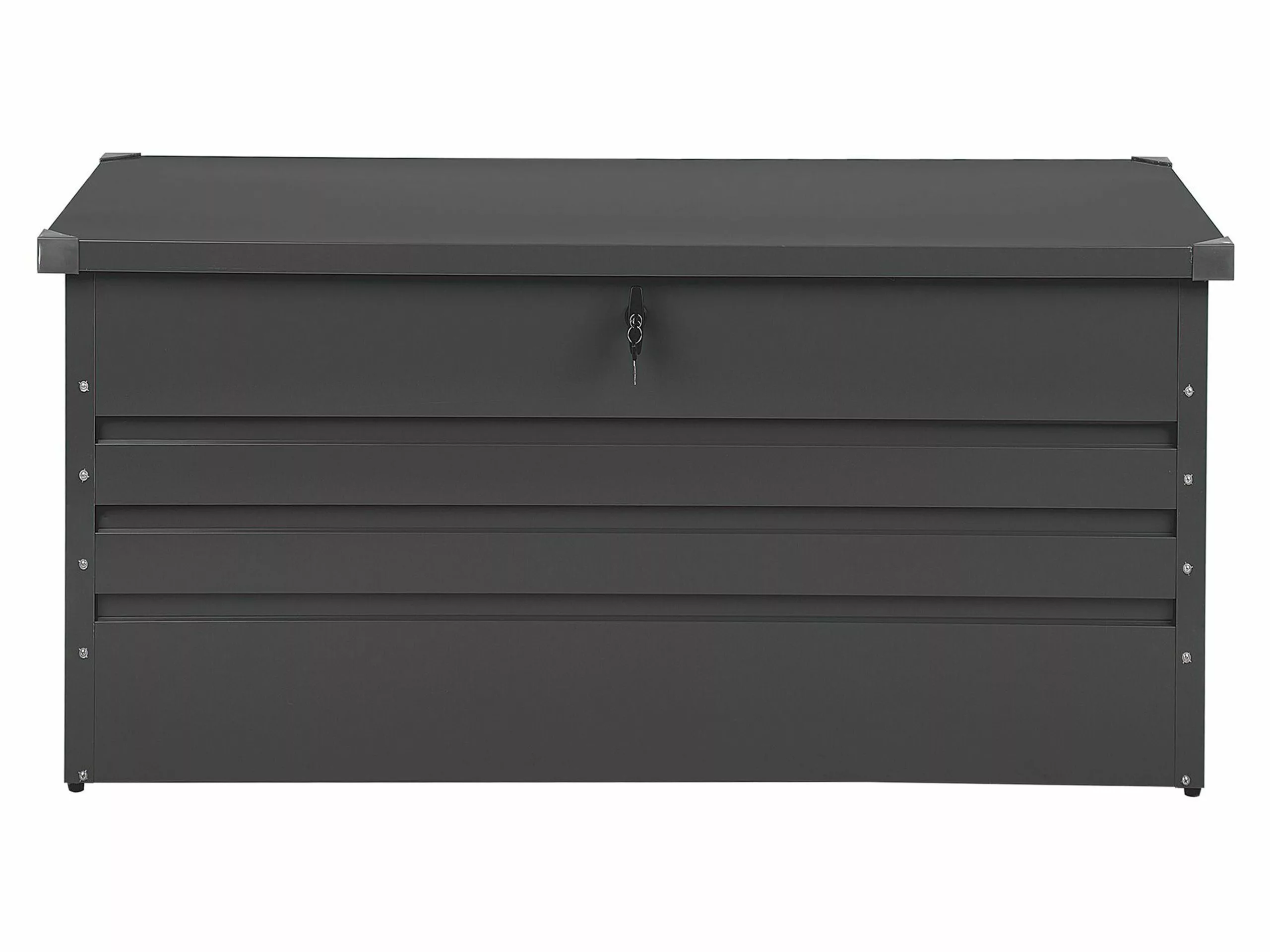 Beliani Pehmustelaatikko Teräksinen Grafiitinharmaa 132x62 Cm CEBROSA - Image 6