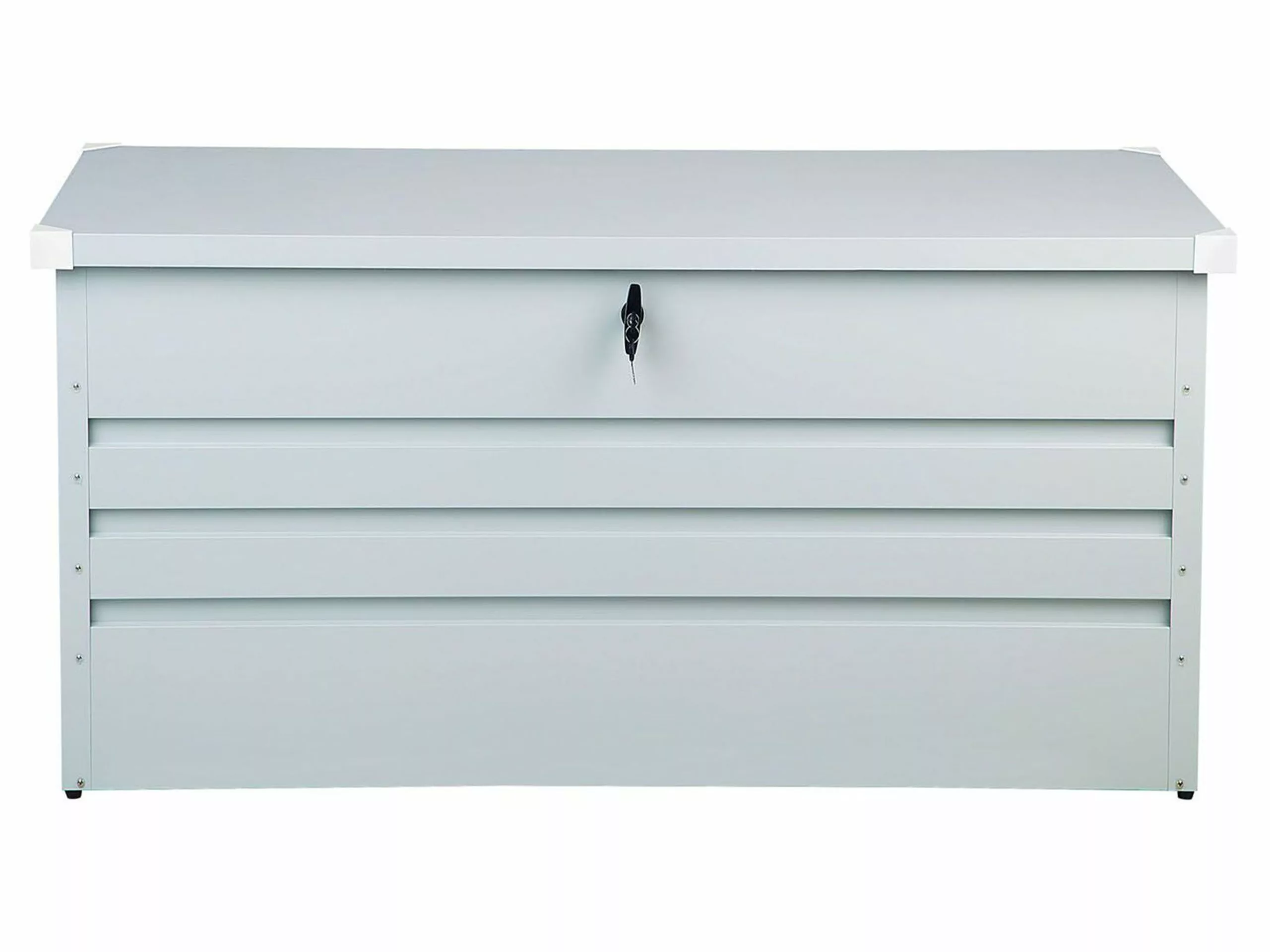 Beliani Pehmustelaatikko Teräksinen Vaaleanharmaa 132x62 Cm CEBROSA - Image 4