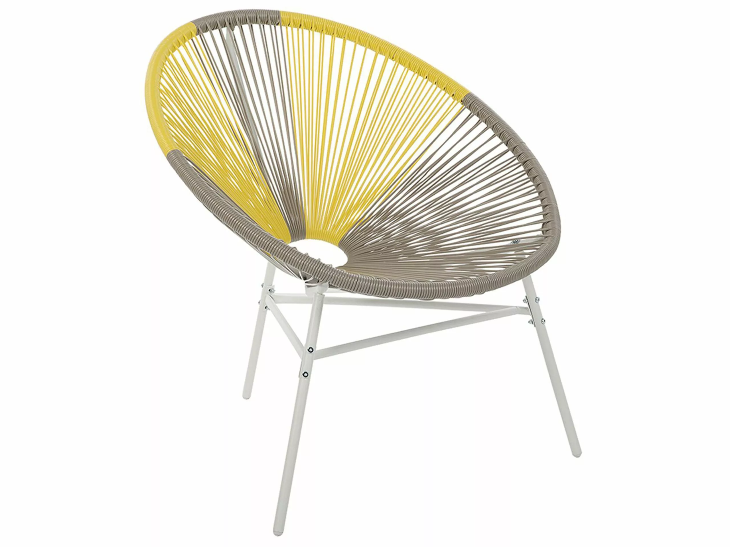 Beliani Narutuoli Polyrottinki Ruskeanharmaa/keltainen ACAPULCO