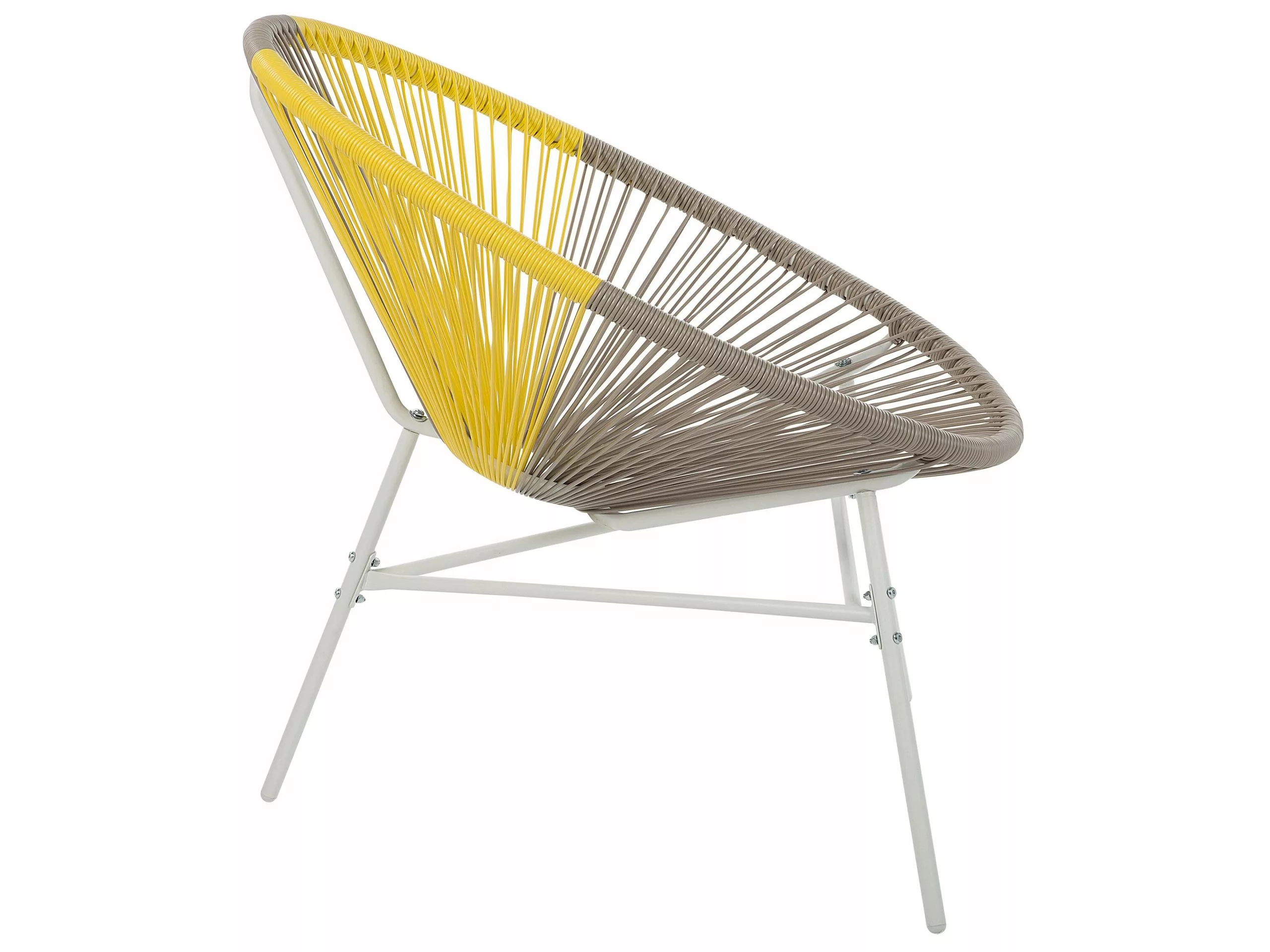 Beliani Narutuoli Polyrottinki Ruskeanharmaa/keltainen ACAPULCO - Image 7