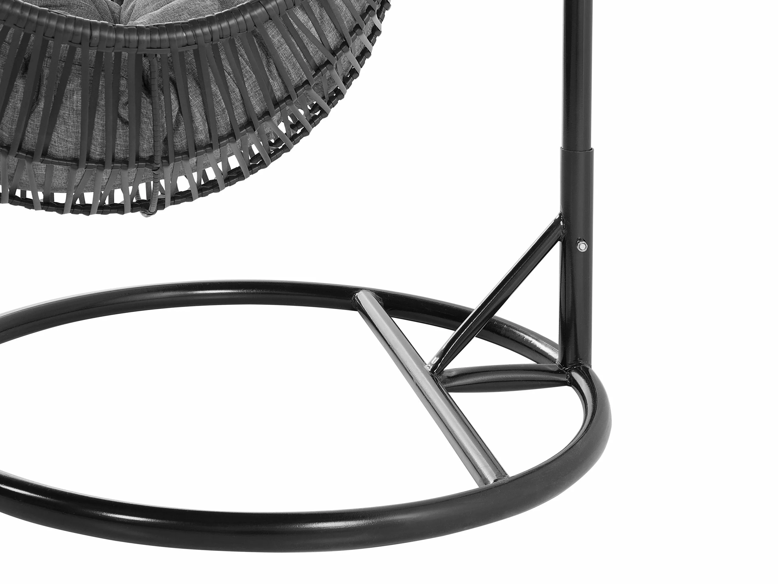 Beliani Riipputuoli Jalustalla Rottinkinen Musta ATRI - Image 9