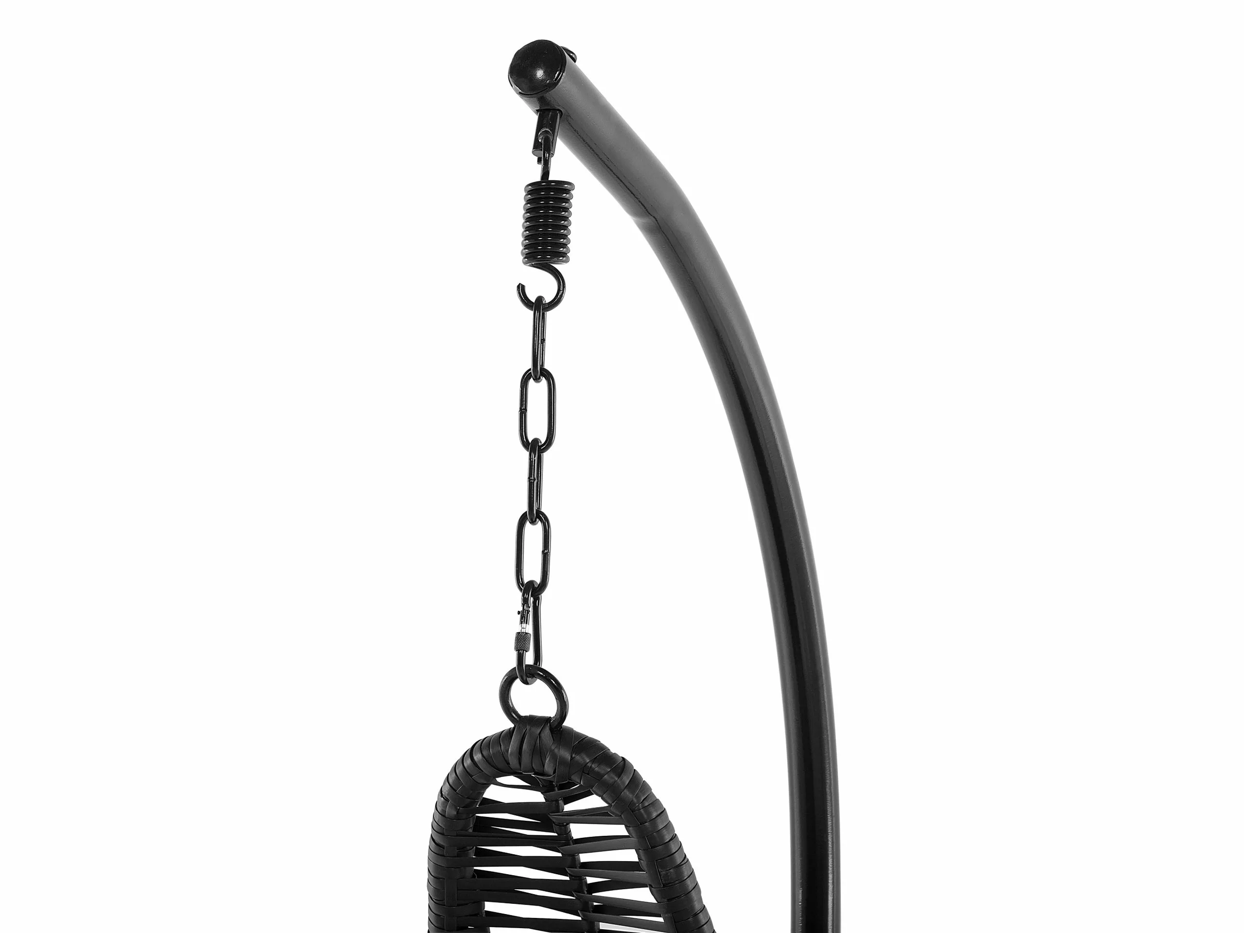 Beliani Riipputuoli Jalustalla Rottinkinen Musta ATRI - Image 7