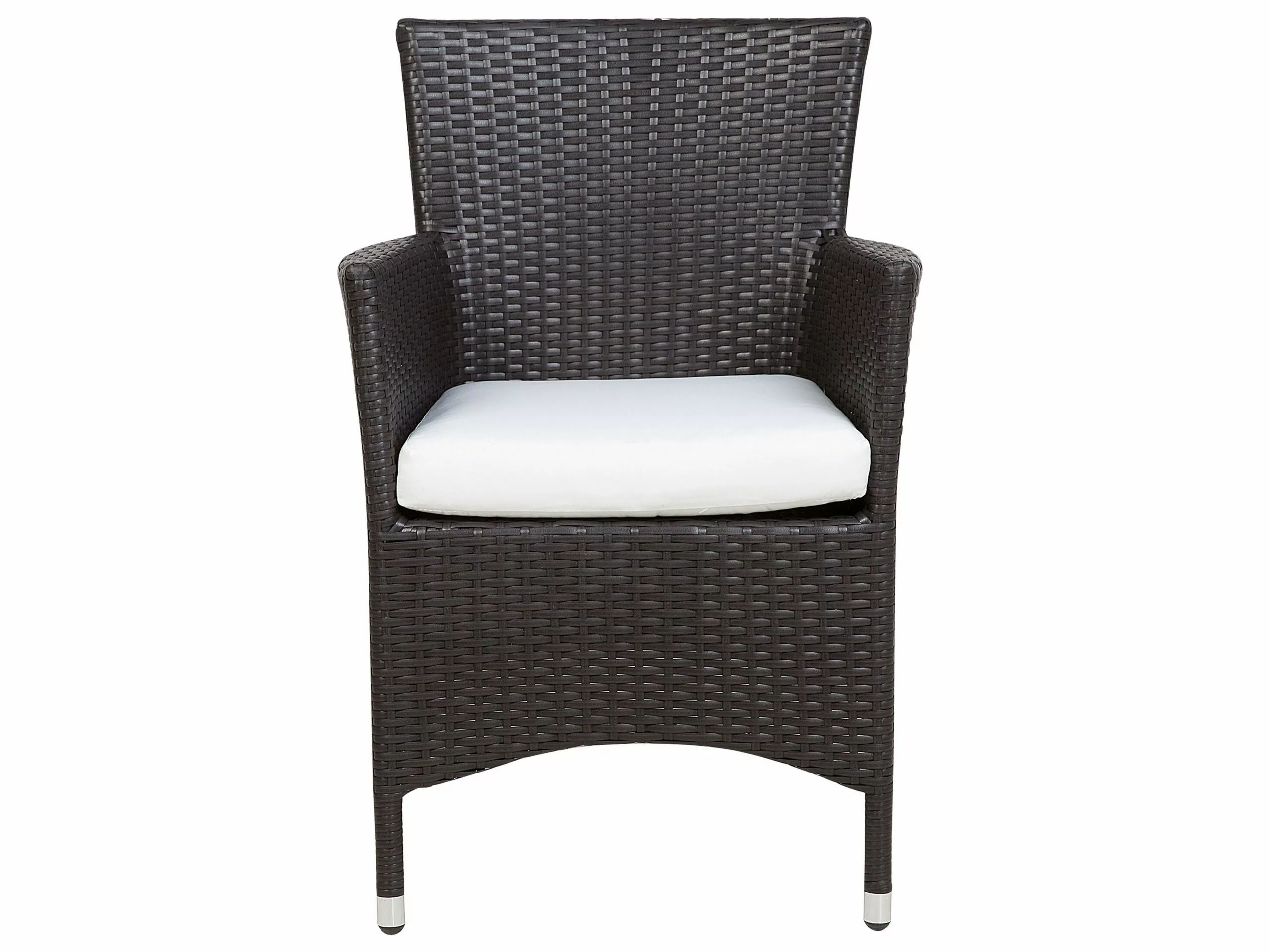 Beliani Puutarhatuoli Polyrottinki Tummanruskea 2 Kpl ITALY - Image 4