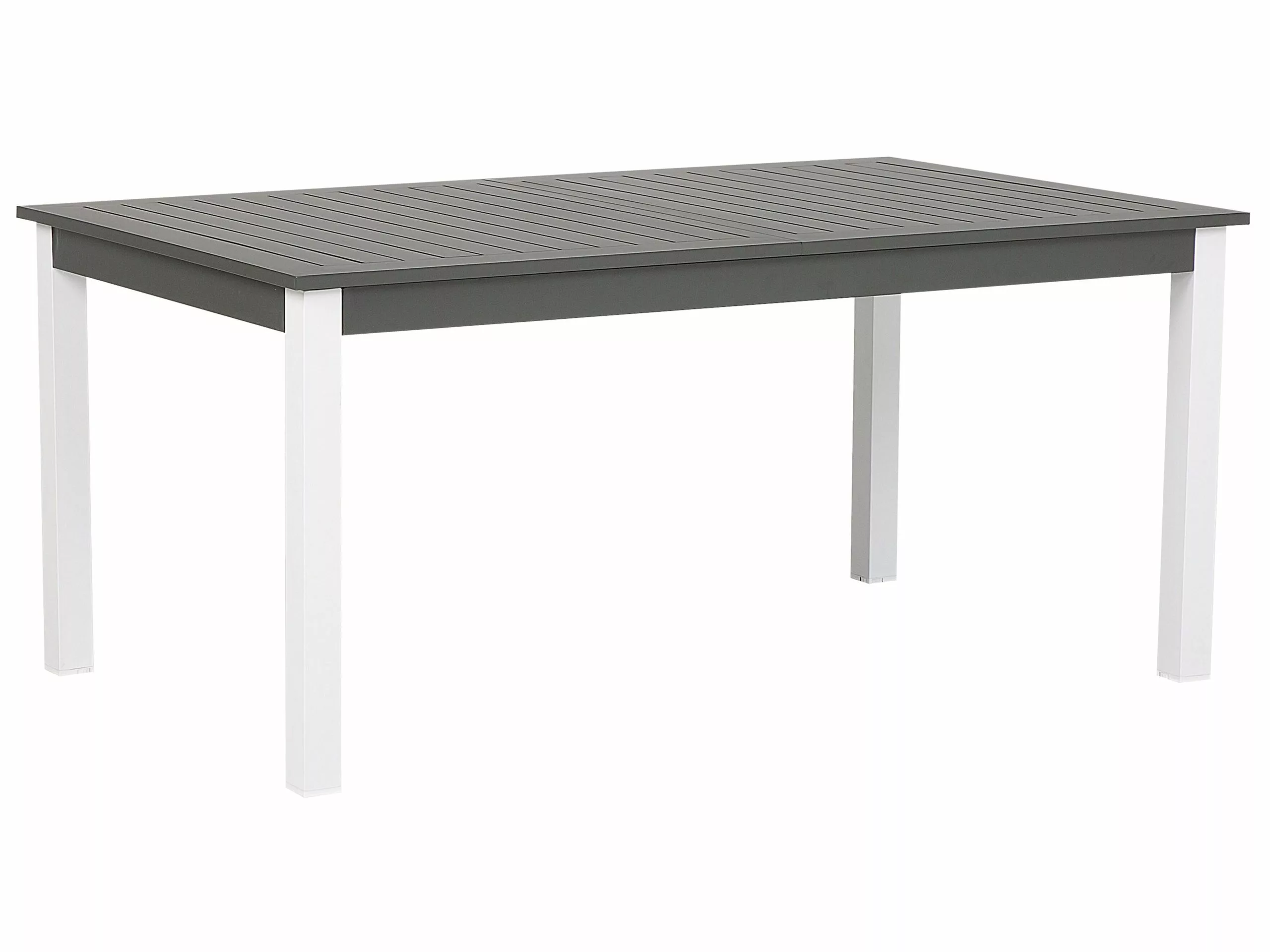 Beliani Puutarhapöytä Jatkettava Alumiini Harmaa/valkoinen 168/248 Cm PANCOLE 8 Beliani Puutarhapöytä Jatkettava Alumiini Harmaa/valkoinen 168/248 Cm PANCOLE - Image 6