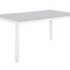 Beliani Puutarhapöytä Alumiini Harmaa/valkoinen 160 Cm CATANIA