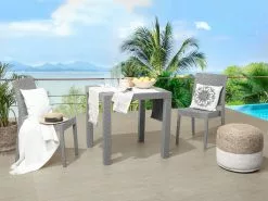 Beliani Puutarhapöytä 80 X 80 Cm Vaaleanharmaa FOSSANO -Beliani-myymälä undef src sa picid 744585 type whitesh image