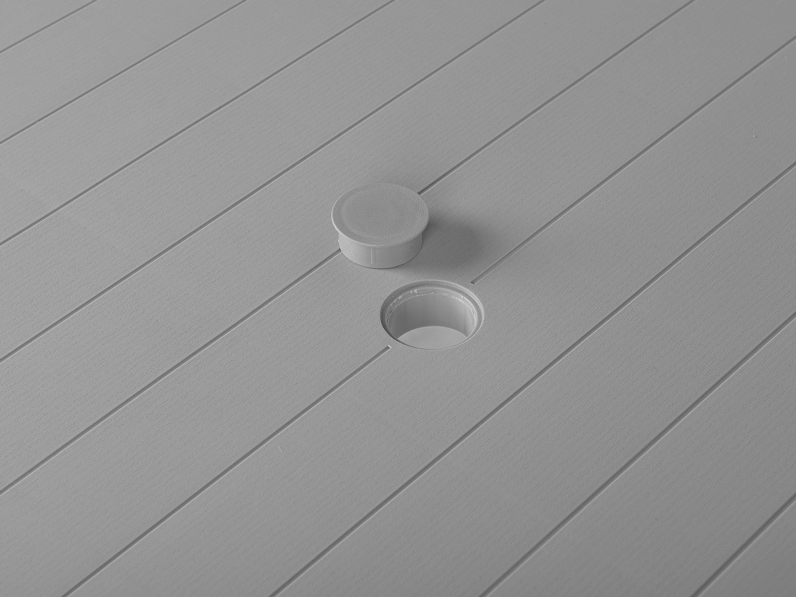 Beliani Puutarhapöytä 80 X 80 Cm Vaaleanharmaa FOSSANO - Image 5