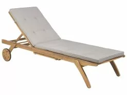 Beliani Aurinkotuoli Ruskeanharmaalla Pehmusteella CESANA