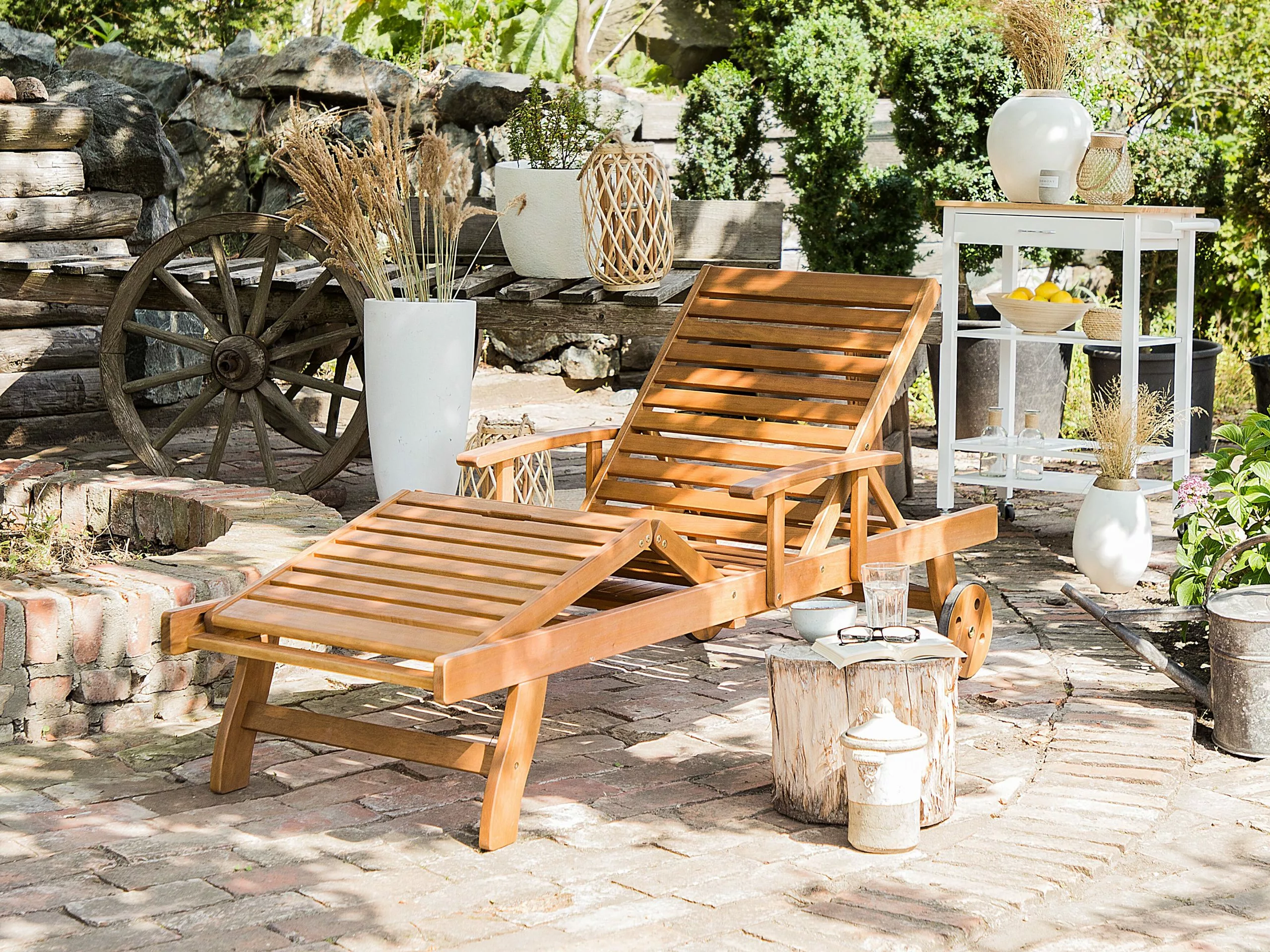 Beliani Akaasiapuinen Aurinkotuoli JAVA - Image 2