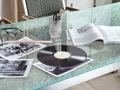 Beliani 6-istuttava Ulkoruokailuryhmä Lasitaso Tekstiilituolit Beige GROSSETO -Beliani-myymälä undef src sa picid 764063 type whitesh image