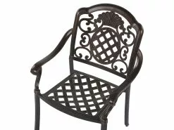 Beliani Puutarhatuolit Tummanruskeat, Alumiinia, 4kpl Setti SALENTO -Beliani-myymälä undef src sa picid 765565 type whitesh image