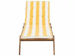 Beliani Aurinkotuoli Pehmusteilla Keltavalkoinen CESANA -Beliani-myymälä undef src sa picid 774991 type whitesh image