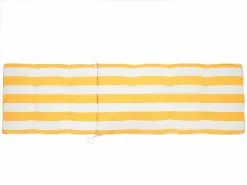 Beliani Aurinkotuoli Pehmusteilla Keltavalkoinen CESANA -Beliani-myymälä undef src sa picid 774992 type whitesh image