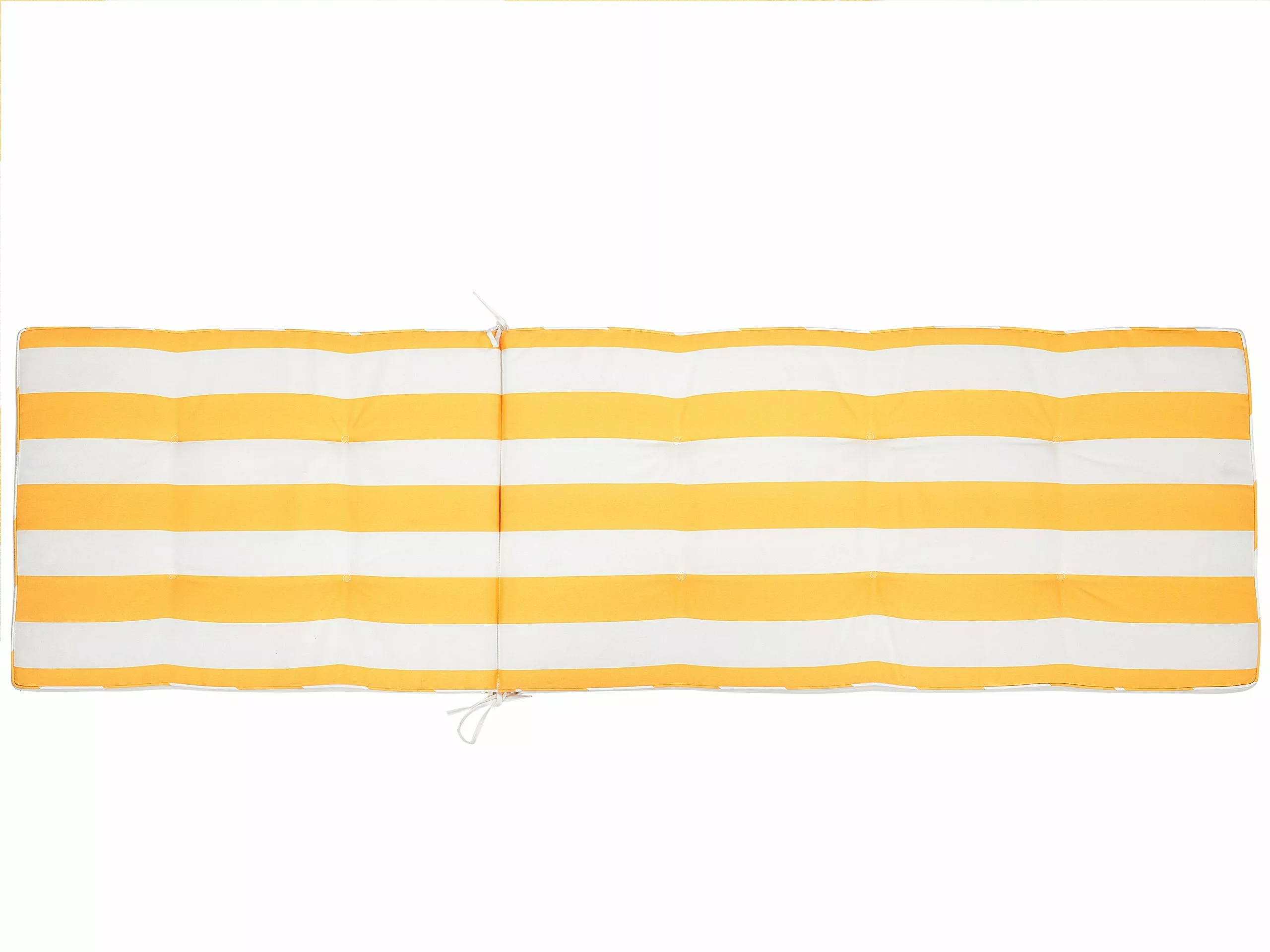 Beliani Aurinkotuoli Pehmusteilla Keltavalkoinen CESANA - Image 5