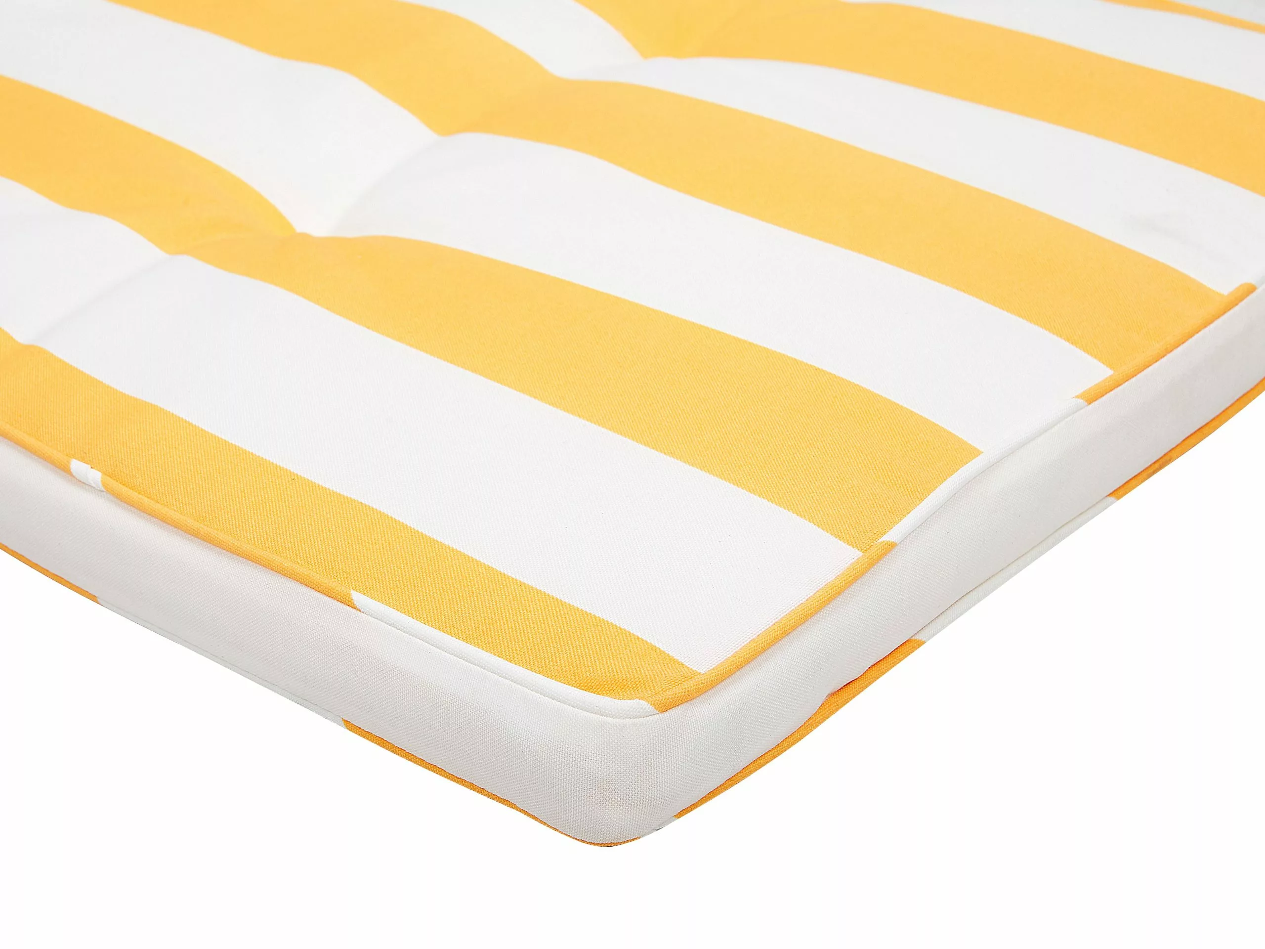 Beliani Aurinkotuoli Pehmusteilla Keltavalkoinen CESANA - Image 6