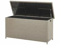 Beliani Ulkosäilytyslaatikko Polyrottinki Ruskeanharmaa 290L MODENA