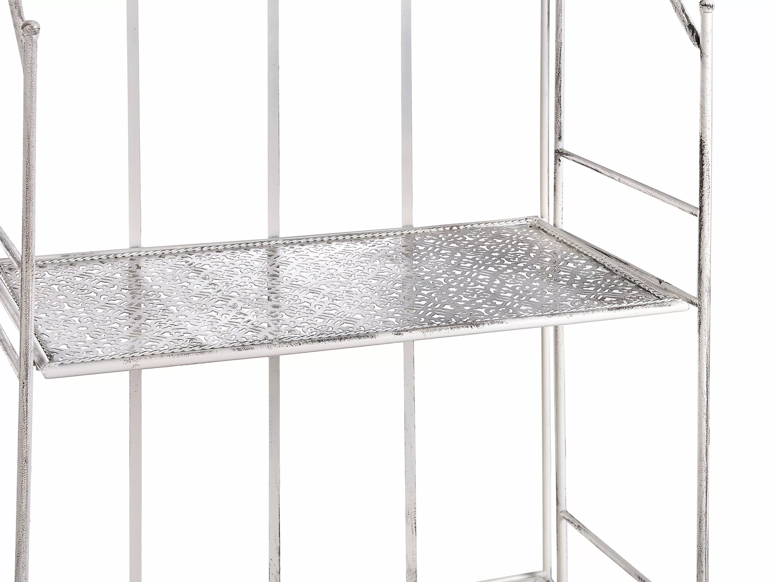 Beliani Puutarhahylly Valkoinen Metalli PADUA - Image 9