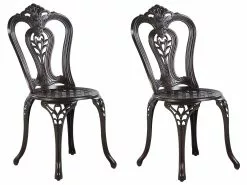 Beliani Puutarhatuoli 2kpl Ruskea BOVINO