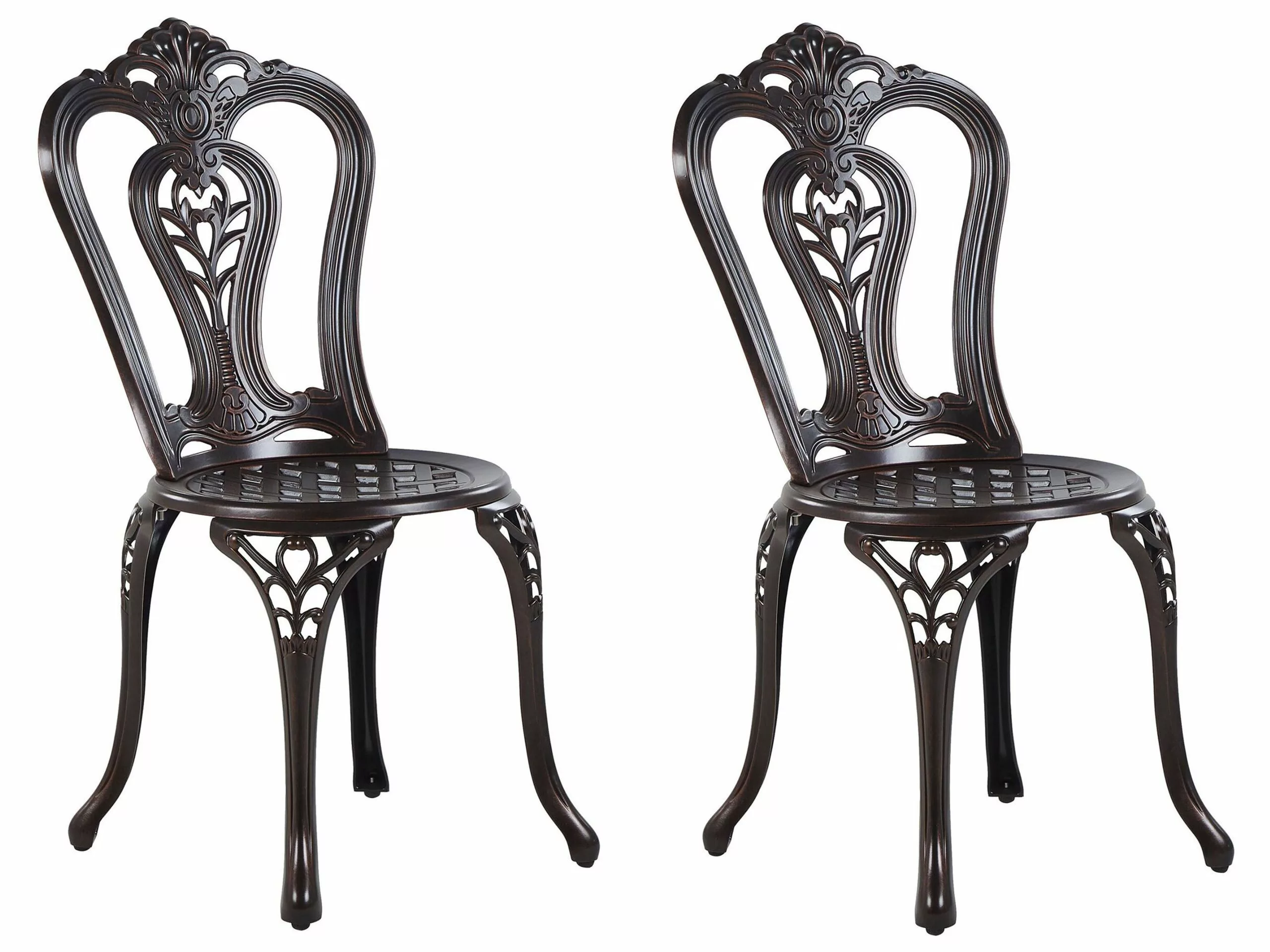 Beliani Puutarhatuoli 2kpl Ruskea BOVINO