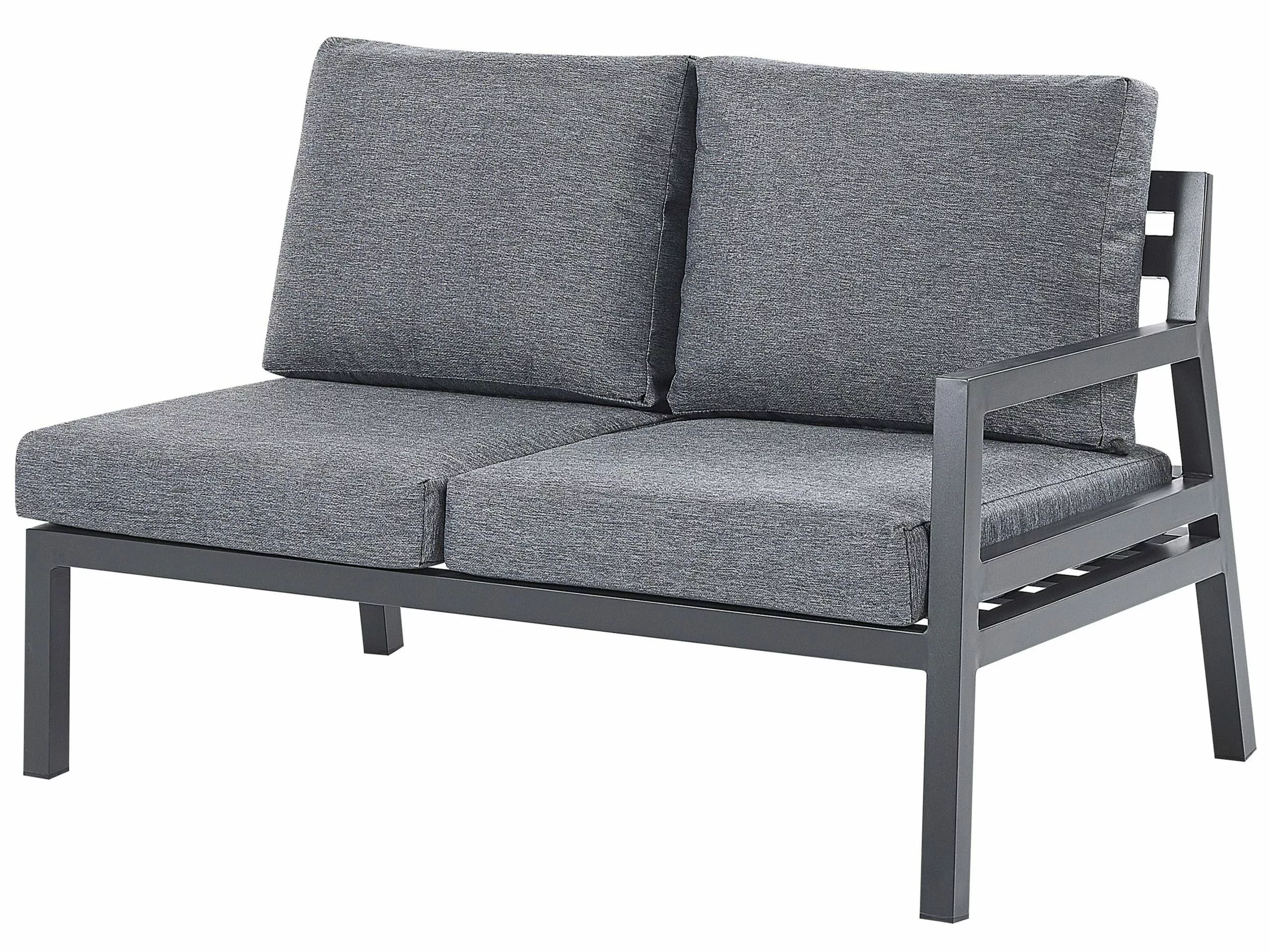 Beliani Puutarhasohvasetti 5-istuttava Tummanharmaa VIZZINI - Image 6