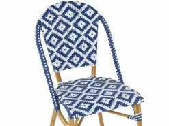 Beliani Puutarhakalustesetti 4-istuttava Sinivalkoinen RIFREDDO -Beliani-myymälä undef src sa picid 798844 type whitesh image