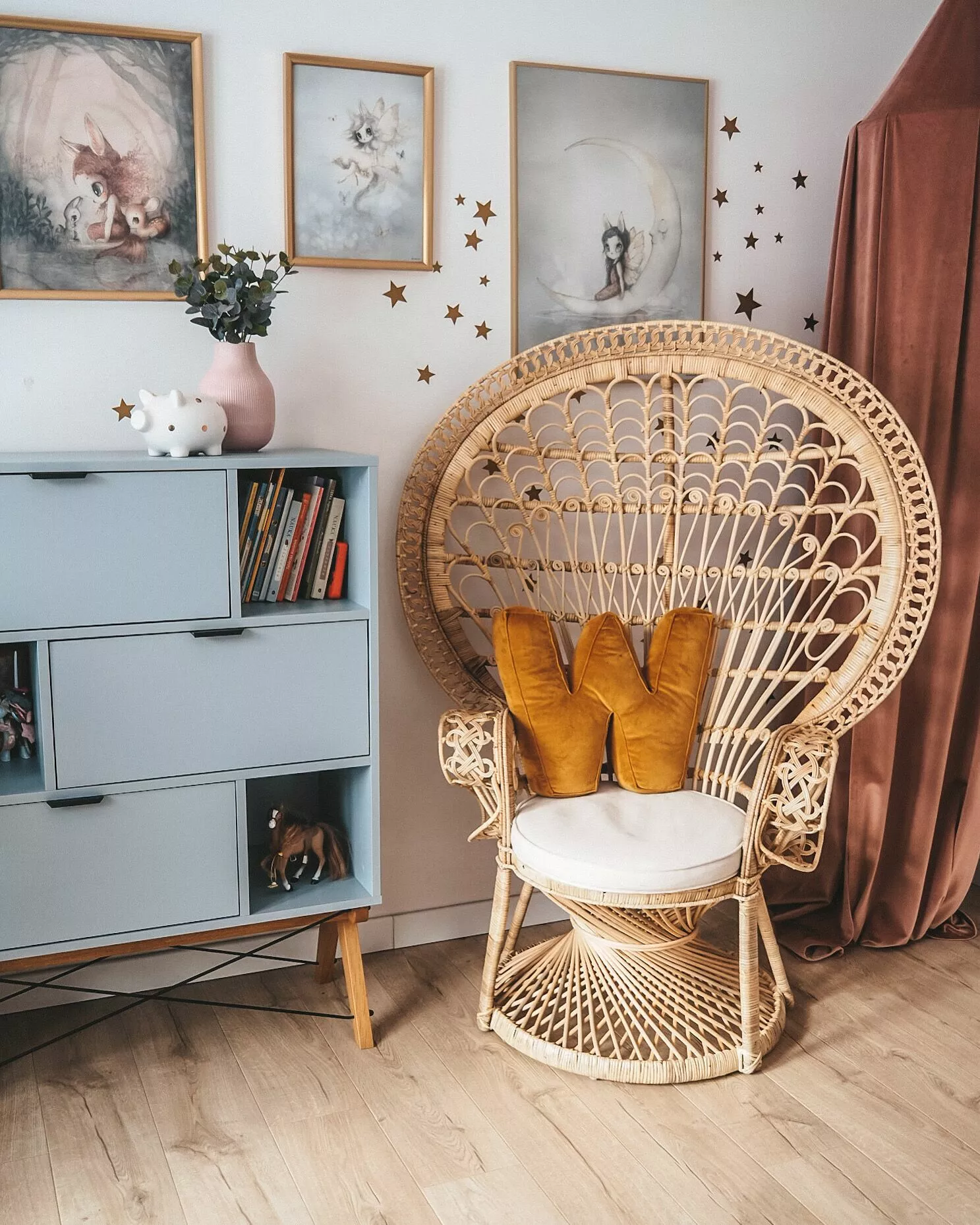 Beliani Riikinkukkotuoli Rottinki Luonnonväri EMMANUELLE - Image 3