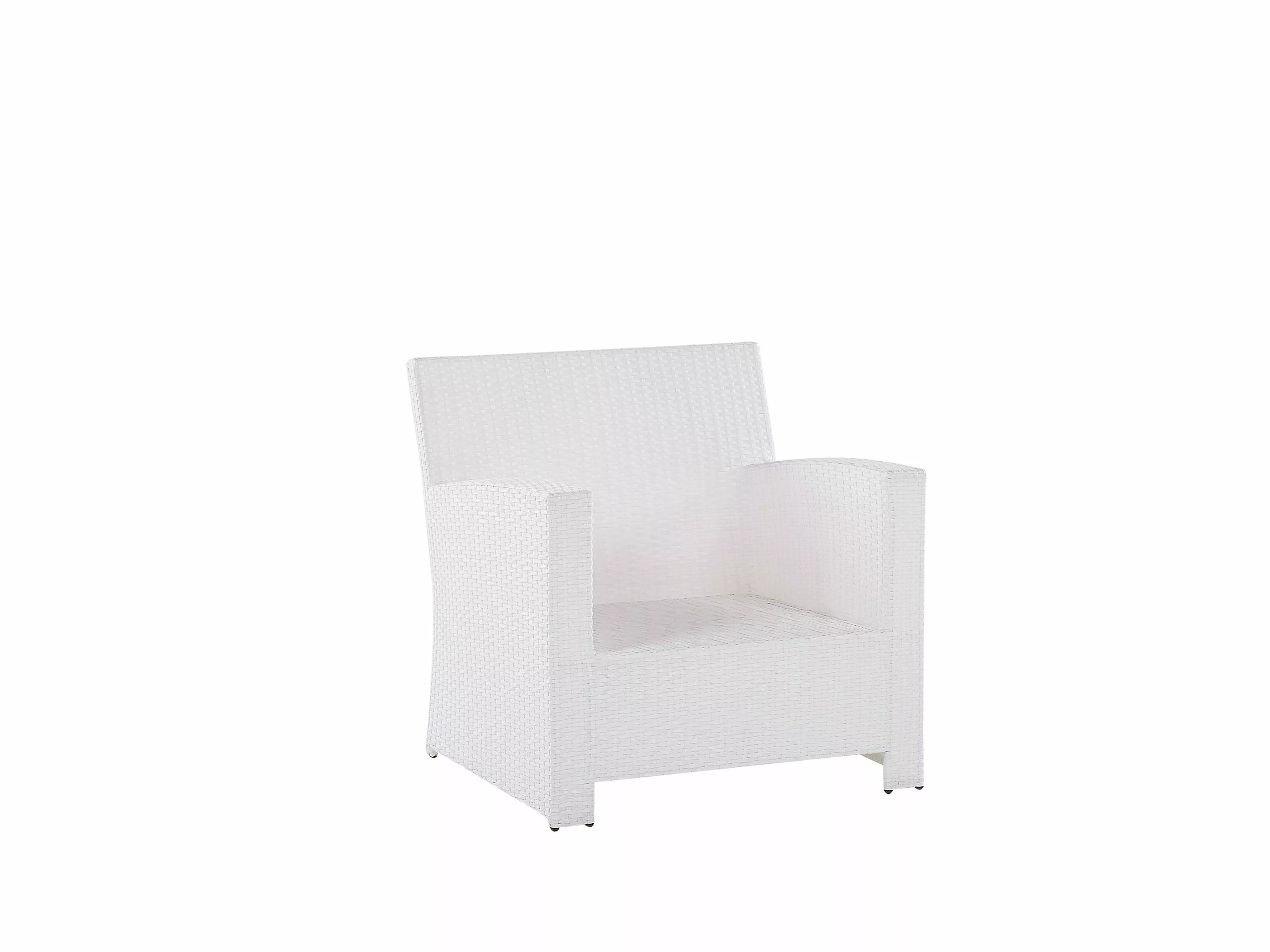 Beliani 4-istuttava Ulkosohvaryhmä Polyrottinki Valkoinen SAN MARINO - Image 7