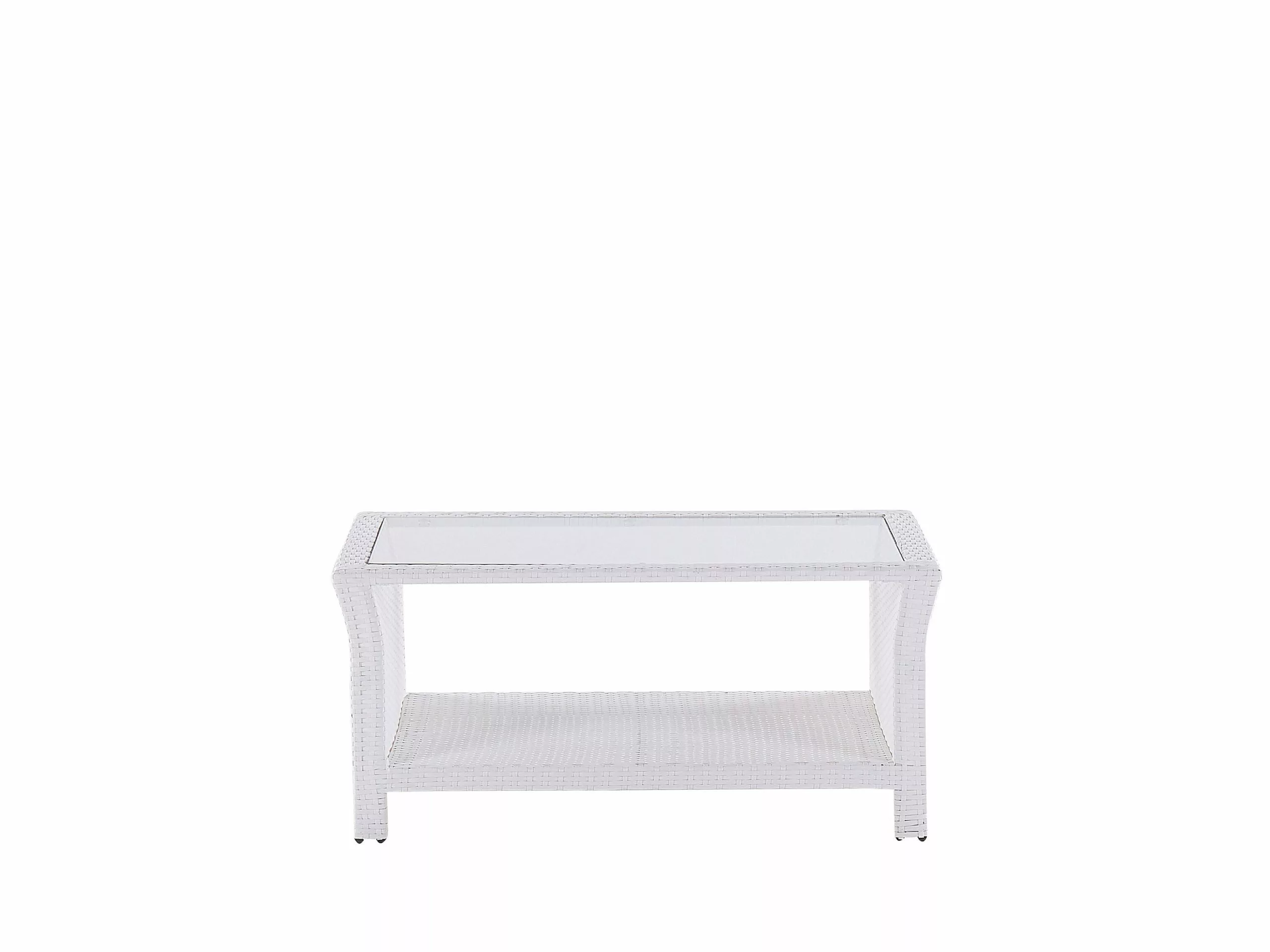 Beliani 4-istuttava Ulkosohvaryhmä Polyrottinki Valkoinen SAN MARINO - Image 9