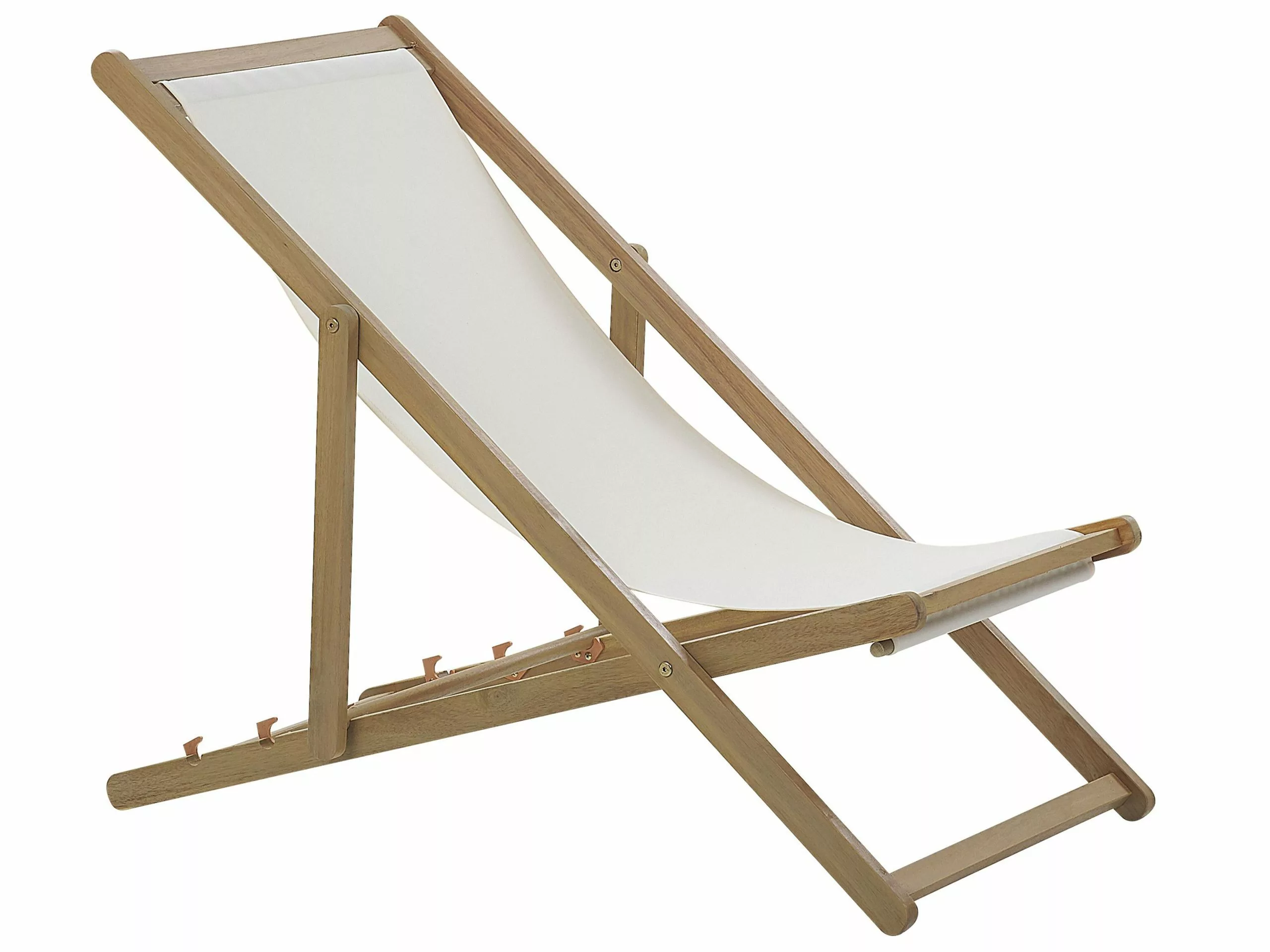 Beliani Vaalea Akaasiapuinen Aurinkotuoli Sinivalkoisella Siksak-kuviokankaalla 2 Kpl ANZIO 7 Beliani Vaalea Akaasiapuinen Aurinkotuoli Sinivalkoisella Siksak-kuviokankaalla 2 Kpl ANZIO - Image 5