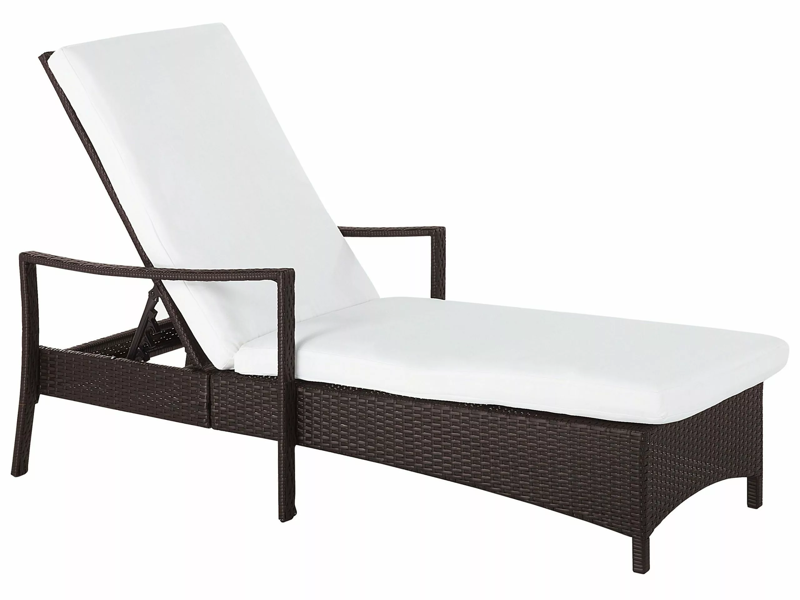 Beliani Aurinkotuoli Ruskea Valkoisella Istuintyynyllä VASTO - Image 7