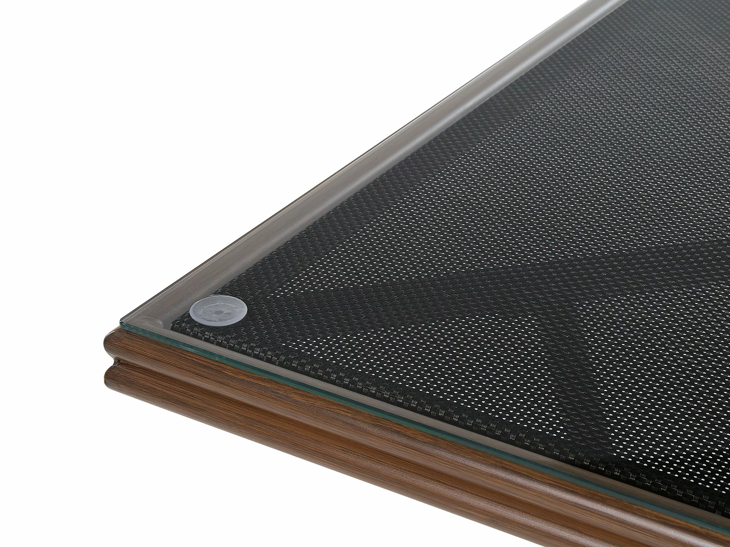 Beliani Puutarhapöytä Alumiini Tumma Puu/musta 80 Cm CASPRI - Image 5