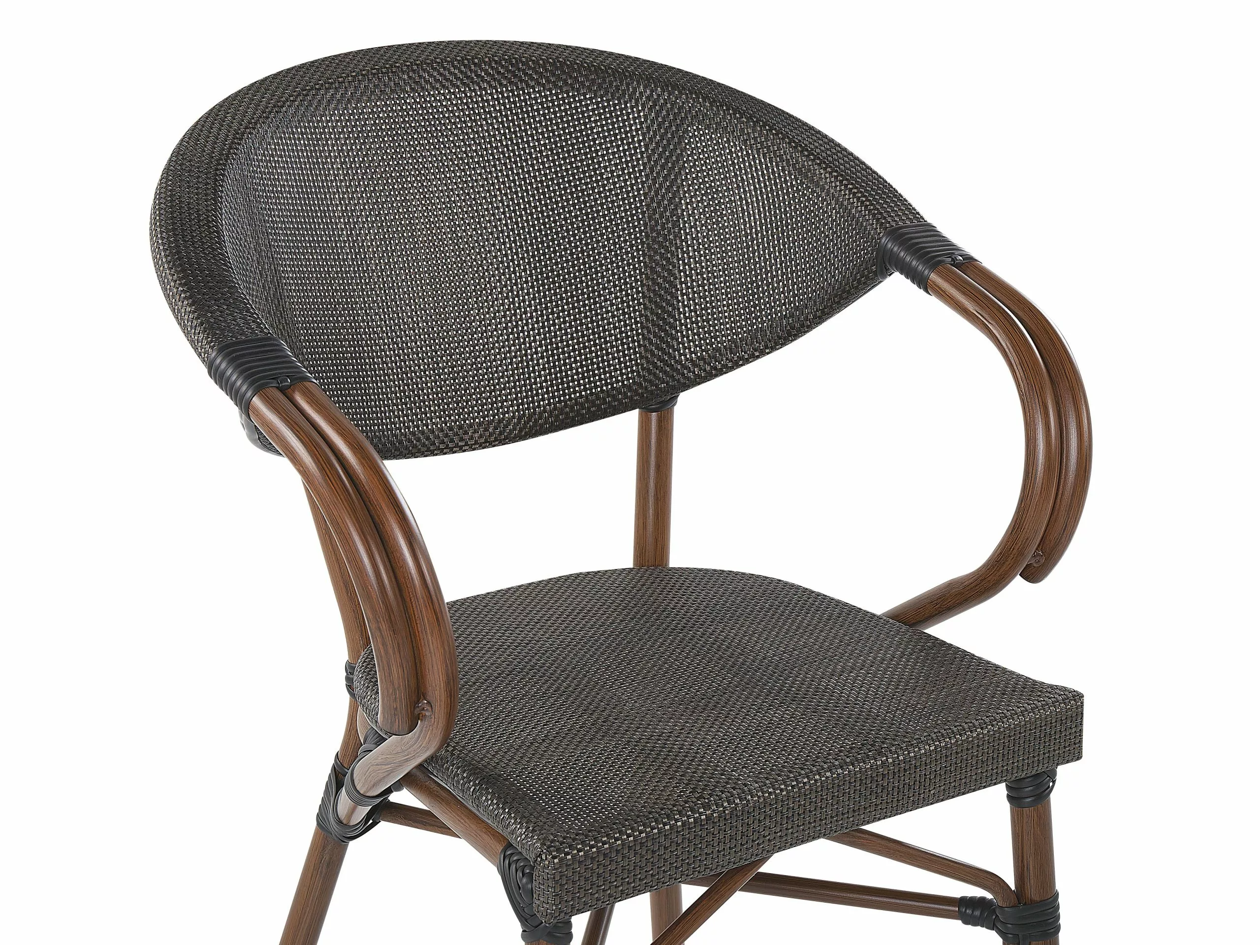 Beliani Puutarhakalustesetti 4-istuttava Harmaa/musta CASPRI - Image 7