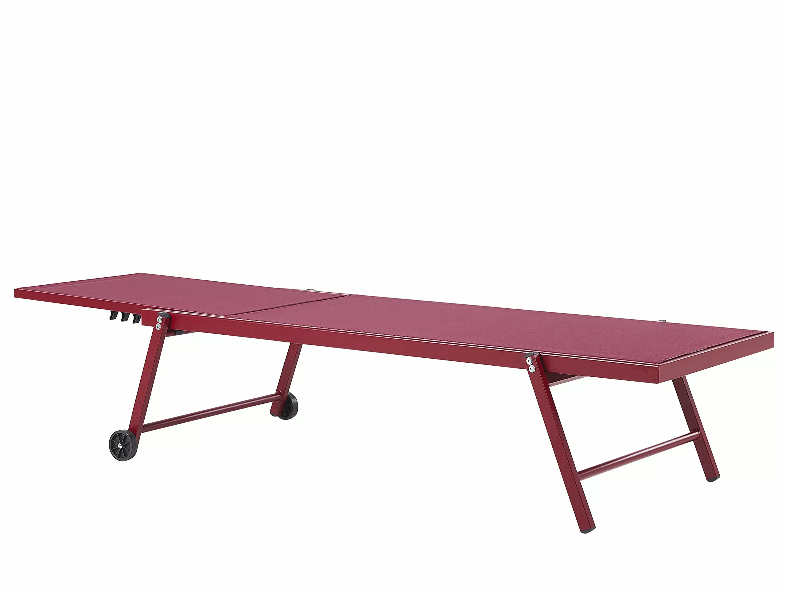 Beliani Metallinen Punainen Aurinkotuoli PORTOFINO 7 Beliani Metallinen Punainen Aurinkotuoli PORTOFINO - Image 5