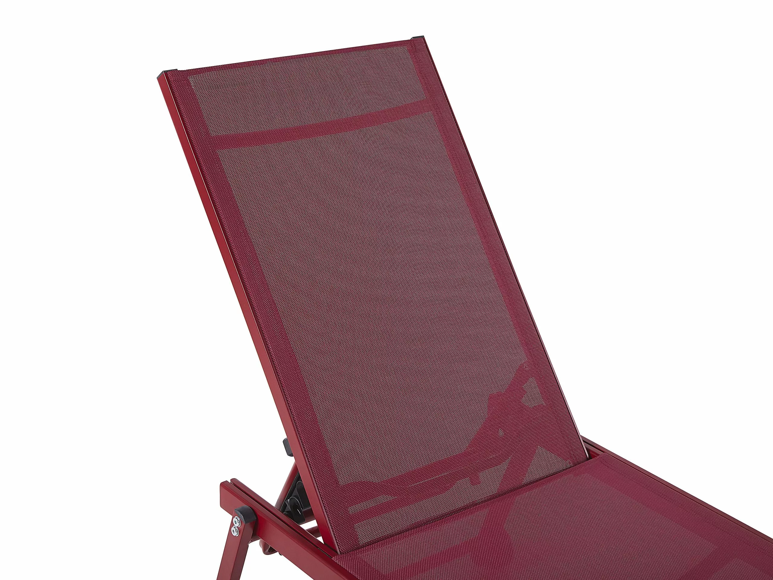 Beliani Metallinen Punainen Aurinkotuoli PORTOFINO 8 Beliani Metallinen Punainen Aurinkotuoli PORTOFINO - Image 6