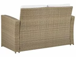 Beliani Vaaleanruskea 4-istuttava PE-rottinkinen Ulkosohvaryhmä LUCA -Beliani-myymälä undef src sa picid 804507 type whitesh image