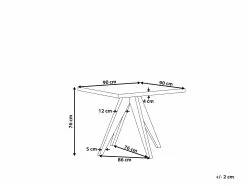 Beliani Puutarhapöytä Kuitusementti Harmaa 90 X 90 Cm OLBIA -Beliani-myymälä undef src sa picid 806438 type whitesh image