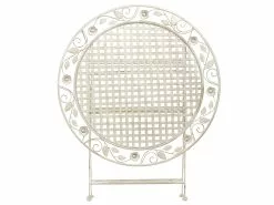 Beliani Puutarhapöytä Metallinen ø 90 Cm Luonnonvalkoinen BIVIO 10 Beliani Puutarhapöytä Metallinen ø 90 Cm Luonnonvalkoinen BIVIO -Beliani-myymälä undef src sa picid 806669 type whitesh image