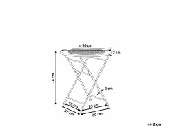 Beliani Puutarhapöytä Metallinen ø 90 Cm Luonnonvalkoinen BIVIO 13 Beliani Puutarhapöytä Metallinen ø 90 Cm Luonnonvalkoinen BIVIO -Beliani-myymälä undef src sa picid 806692 type whitesh image