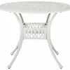 Beliani Puutarhapöytä ⌀ 90 Cm Valkoinen ANCONA